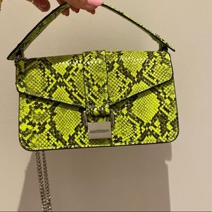 Zara neon yellow purse